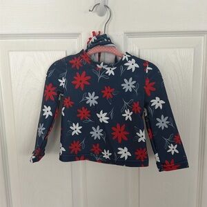 Carters Patriotic floral bathing suit